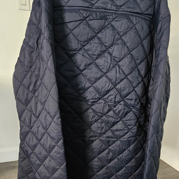 Weatherproof Men's Navy Quilted Jacket with Brown Collar - Picture 3 of 5